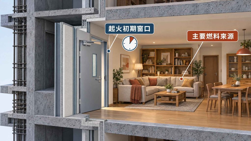 建築結構與家具空間的層次對比圖