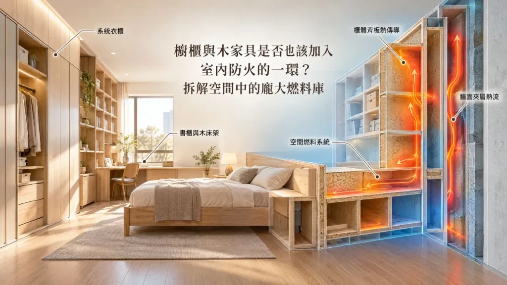 櫥櫃與木家具防火地位剖析圖：空間燃料系統與熱傳導路徑解析