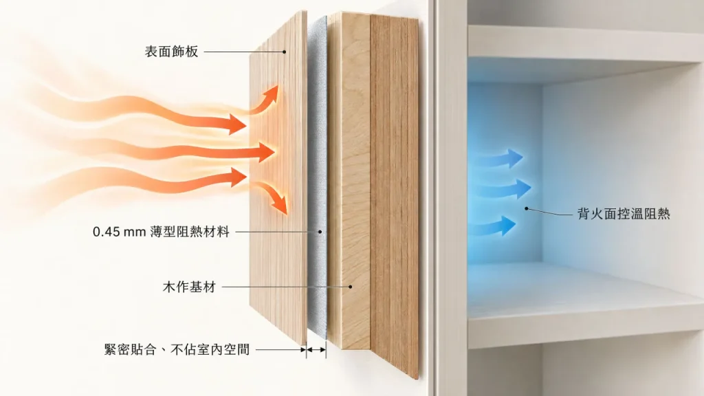 薄型阻熱材料在系統家具與室內裝修工程的複合結構設計