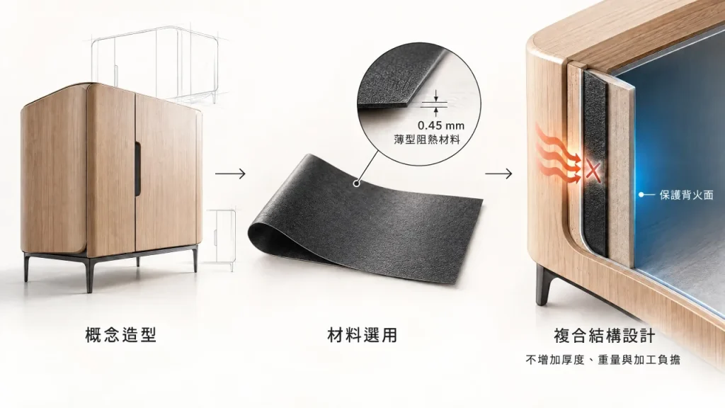 薄型阻熱材料在家具與工業產品設計流程中的複合應用結構